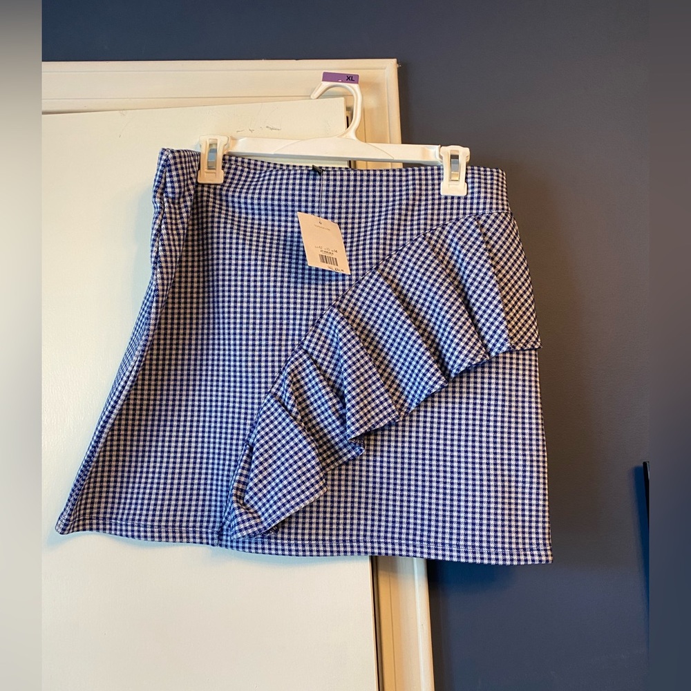 TopShop Gingham Mini Skirt NWT